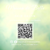 Zakelijke naam Moderne Chic Handtekening Script QR Raamsticker (Vel 3)