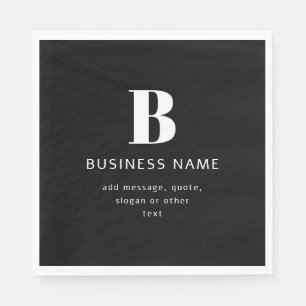 Zakelijke naam, monogram en extra tekst maken servet