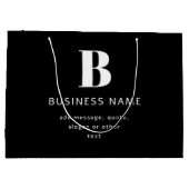 Zakelijke naam, monogram & extra tekst maken groot cadeauzakje (Achterkant)