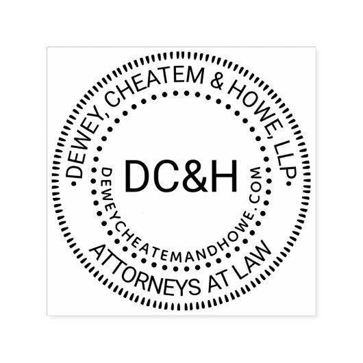 Zakelijke naam professioneel logo initialen URL Zelfinktende Stempel (Design)