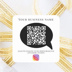 Zakelijke naam qr-code social media instagram vierkante sticker