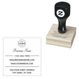 Zakelijke naam & retouradres Gepersonaliseerd logo Rubberstempel