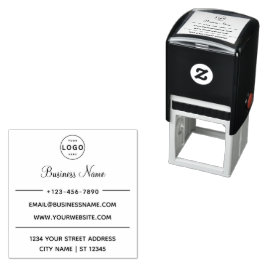 Zakelijke naam & retouradres Gepersonaliseerd logo Zelfinktende Stempel
