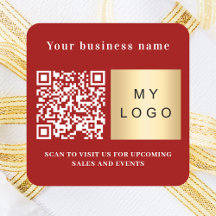 Zakelijke naam rode logo qr-code