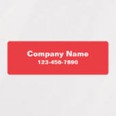 Zakelijke naam Rode telefoonnummer Product Labels (Design 2)