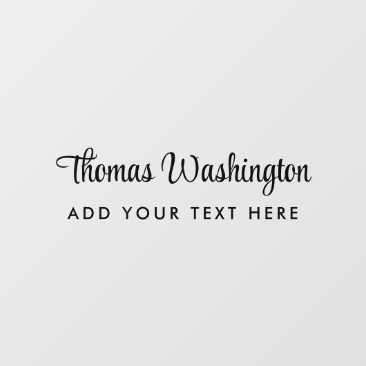 Zakelijke naam stijlvol script monogram raamsticker (Vel)