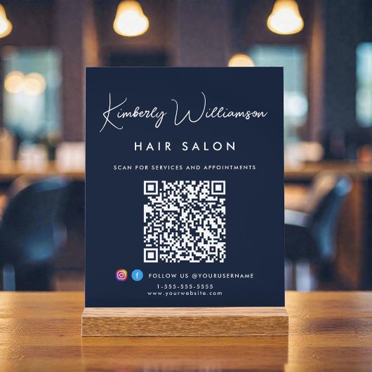Zakelijke naam stijlvolle handtekening script QR-c Acryl Bord