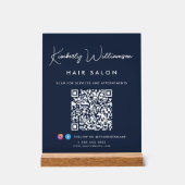 Zakelijke naam stijlvolle handtekening script QR-c Acryl Bord (Voorkant)