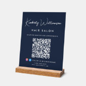 Zakelijke naam stijlvolle handtekening script QR-c Acryl Bord (Hoek)