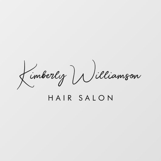 Zakelijke naam stijlvolle handtekening script raamsticker (Vel)