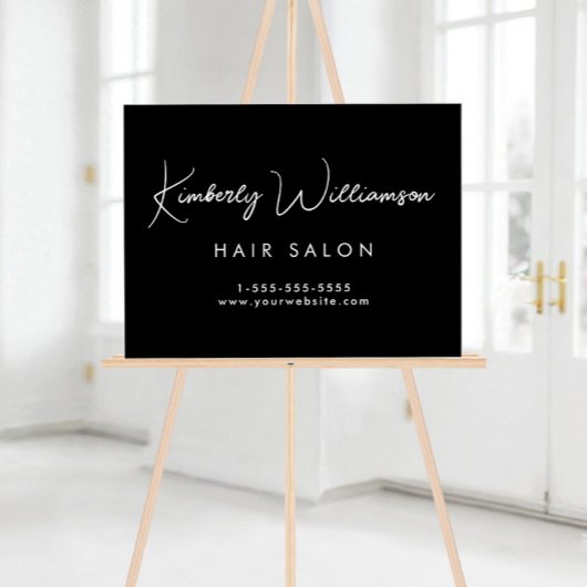 Zakelijke naam stijlvolle handtekening zwart acryl bord