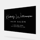 Zakelijke naam stijlvolle handtekening zwart acryl bord (Hoek)