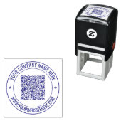 Zakelijke naam Website QR Code Ronde Stempel Voorb (In situ)