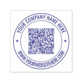 Zakelijke naam Website QR Code Ronde Stempel Voorb (Design)