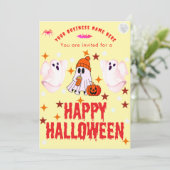 Zakelijke naamlogo en leuke spook aangepaste Hallo Kaart (Staand voorkant)