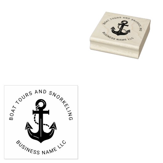 Zakelijke Nautische Anker Corporate Rubberstempel (Gestempeld)