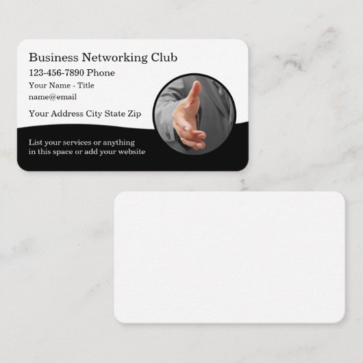 Zakelijke netwerken en marketing Visitekaartjes (Voorkant / Achterkant)