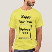 Zakelijke nieuwjaarsgroet op geel T-shirt (Voorkant)