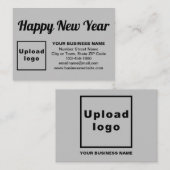 Zakelijke nieuwjaarsgroet op Grey Enclosure Kaart (Voorkant / Achterkant)