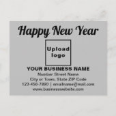 Zakelijke nieuwjaarsgroet op grijs Briefkaart (Voorkant)