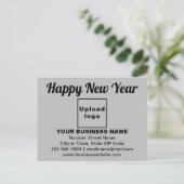 Zakelijke nieuwjaarsgroet op grijs Briefkaart (Staand voorkant)