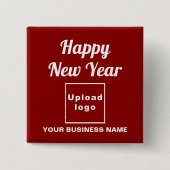 Zakelijke nieuwjaarsgroet op Rode Plein Button (Voorkant)