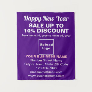 Zakelijke Nieuwjaarsuitverkoop op Purple Tapestry Wandkleed