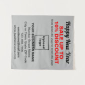 Zakelijke nieuwjaarsverkoop op grijs tapijt wandkleed (Voorkant (horizontaal))