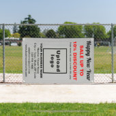 Zakelijke nieuwjaarsverkoop op grijze banner (Insitu)