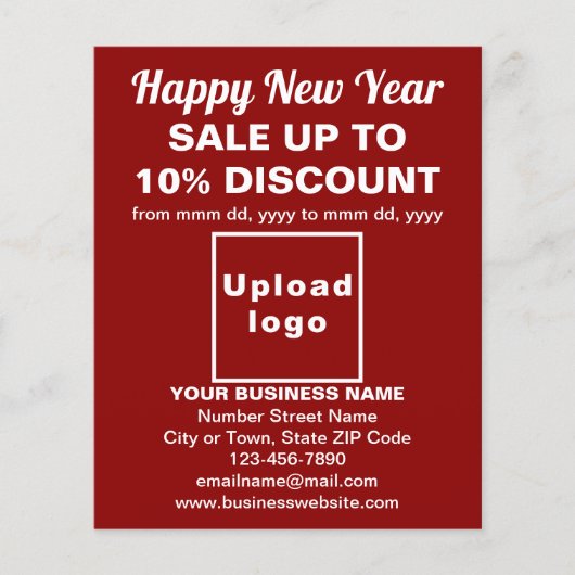 Zakelijke nieuwjaarsverkoop op Red Flyer (Voorkant)