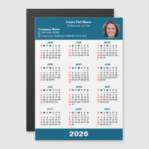 Zakelijke ondernemer 2026 kalender magneet