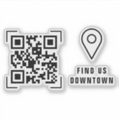 Zakelijke onderneming | Locatie QR-code scannen Sticker (Voorkant)