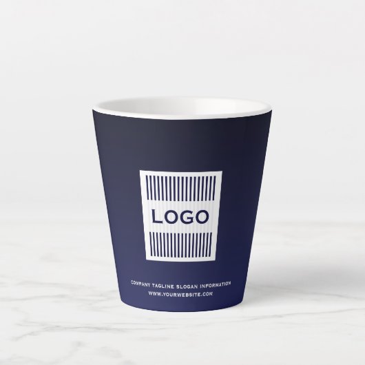 Zakelijke onderneming met minimale Logo Latte Mok (Voorkant)