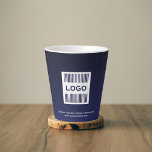 Zakelijke onderneming met minimale Logo Latte Mok<br><div class="desc">Een eenvoudige sjabloon van de douane navy blauw zaken in een moderne minimalistische stijl die gemakkelijk met uw bedrijfstekst en logo kan worden bijgewerkt. Ontworpen met een vierkant afbeelding van het logo (3000 x 3000 px), kunt u aanpassen door de tekst en het afbeelding te veranderen gebruikend de verstrekte gebieden,...</div>