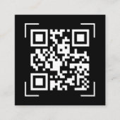 Zakelijke Onderneming | QR Code Scan Minimalistisc Vierkante Visitekaartje (Voorkant)