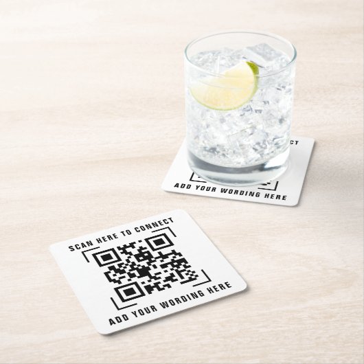 Zakelijke onderneming | QR-code scannen  Kartonnen Onderzetters (Insitu)