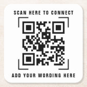 Zakelijke onderneming | QR-code scannen  Kartonnen Onderzetters (Voorkant)