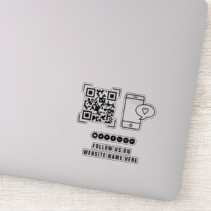 Zakelijke onderneming Volg ons QR-code scan Sticker