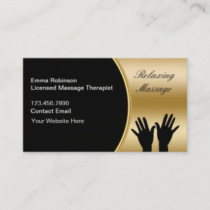 Zakelijke Ontspannende Massage Therapeut Business Visitekaartje