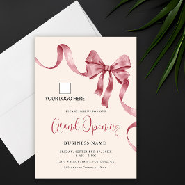 Zakelijke opening Modern Ribbon Logo Kaart