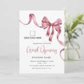 Zakelijke opening Modern Ribbon Logo Kaart (Staand voorkant)