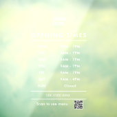 Zakelijke openingstijden logo en qr code raamsticker (Vel 3)