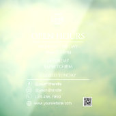 Zakelijke openingstijden QR Code White Logo Raamsticker (Vel 3)