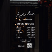 Zakelijke openingsuren handtekening logo QR-code Raamsticker