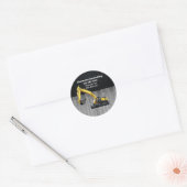 Zakelijke opgraver voor zware apparatuur Hartelijk Ronde Sticker (Envelop)