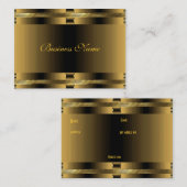 Zakelijke Oude Gouden Art Deco Visitekaartje (Voorkant / Achterkant)