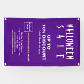 Zakelijke Paarse banner voor korting op de verkoop (Horizontaal)