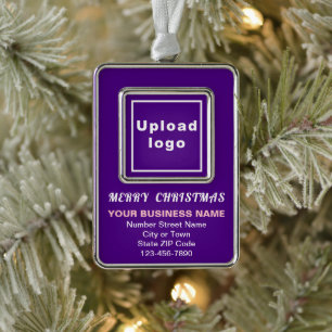 Zakelijke Paarse portretrechthoek omhuld Verzilverd Omlijst Ornament