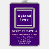 Zakelijke Paarse portretrechthoek omhuld Verzilverd Omlijst Ornament (Voorkant)