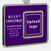 Zakelijke Paarse rechthoek Verzilverd Omlijst Ornament (Rechts)